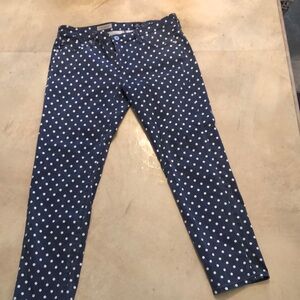 Stevie Ankle by Adriano Goldschmied AG blue polka dot ankle jeans.sz 32R